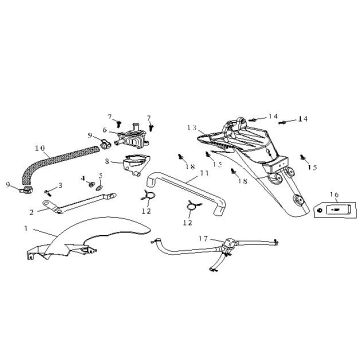 Błotnik tylny China Fashion smokey