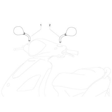 Lusterka Piaggio New Fly 4-suwowy 4-zawór