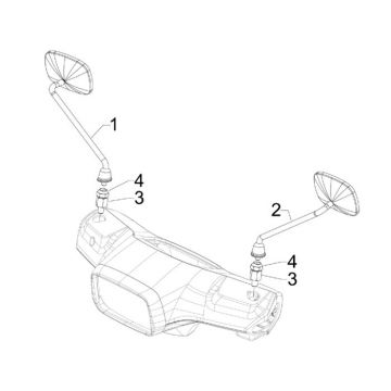 Lusterka Vespa S 2-suwowe