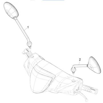 Lusterko wsteczne/S Piaggio Liberty 125 4-suwowy 3V IE ABS (IGET Euro 5)