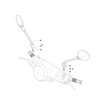 Lusterka Vespa Primavera 45km 4-suwowy 4-zawór
