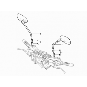 Lusterka wsteczne Piaggio Beverly 350 E3 Sport Touring 2013-2014