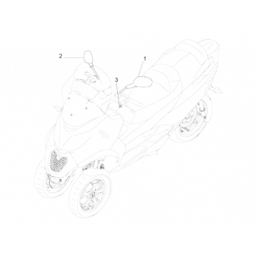 Lusterka wsteczne Piaggio MP3 500 LT Sport 2014-2016