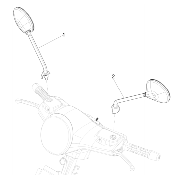 Lusterko wsteczne/S Vespa GTS 125 4T E5 ABS 2021 (EMEA)