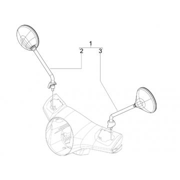 Lusterka wsteczne Vespa GTS 300 czyli 2008-2016 (z ABS i bez)