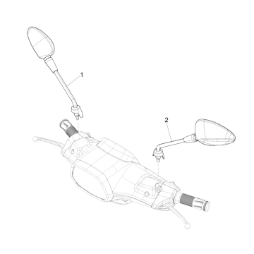 Lusterka 3-zaworowe Vespa Sprint 4-suwowe (wtrysk euro5 IGET)