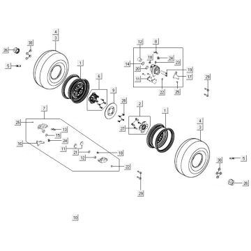 Koło tylne Kymco MXU 500