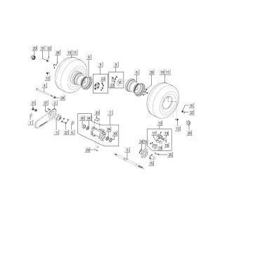Koło tylne Kymco MXU 150