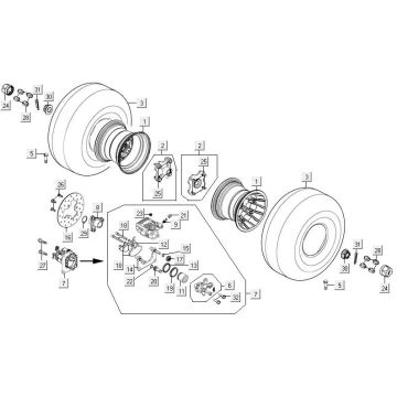 Koło tylne Kymco MXU 300R