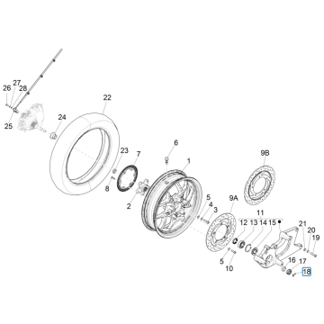 Piaggio Medley 125 ABS E5 2021-2022 żółta stal (EMEA)