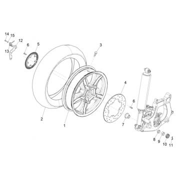 Piaggio MP3 300 HPE tylne kola/300 HPE SPORT E5 ABS 2020-2022 (EMEA)
