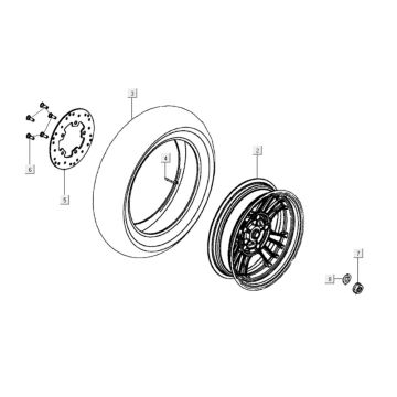 Koło tylne Kymco Like 125cc