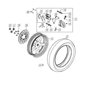 KoĆo tylne Kymco People S 300i KoĆo tylne Kymco People S 300i