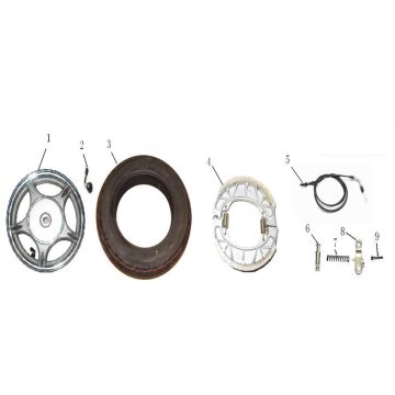 Koło tylne Lintex HT50QT-39 4-suwowy