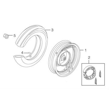 Tylne koło Peugeot V-Clic 4-suwowe Tylne koło Peugeot V-Clic 4-suwowe