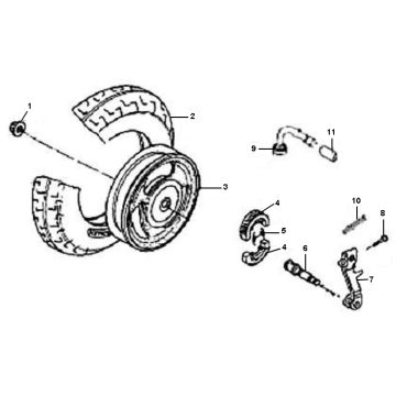 Tylne koło Pronto Junior 4-suwowe
