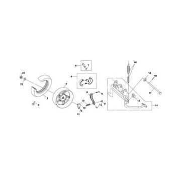 Koło tylne Sym Jet Sport-X 2-suwowy