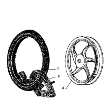 Koło tylne Vespa Ciao 2-suwowe