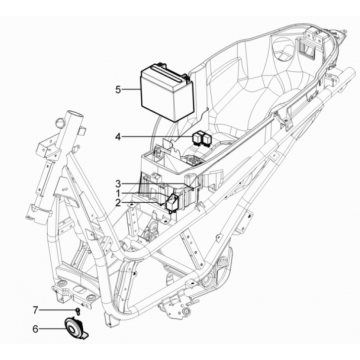 Przełączniki zdalne - Akumulator - klakson Piaggio Beverly 125 RST 4T 4V IE E3 2010-2015 (EMEA)