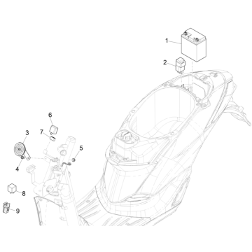 Wyłączniki zdalne - Bateria - Claxon Piaggio Liberty 50 4-suwowy