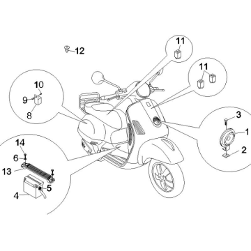 PrzeĆÄ
czniki zdalne - Bateria - Klakson Vespa GTS 250 ie 2005-2009 (z ABS) PrzeĆÄ
czniki zdalne - Bateria - Klakson Vespa GTS 250 ie 2005-2009 (z ABS)