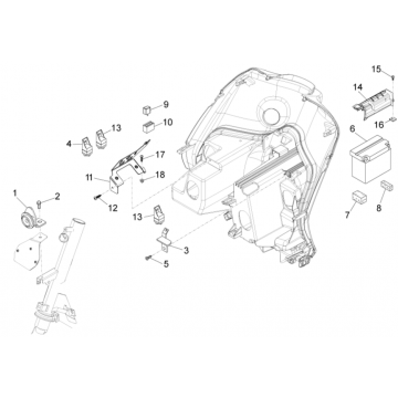 Wyłączniki zdalne - Piaggio Fly 125 4-suwowy akumulator 3V IE E3