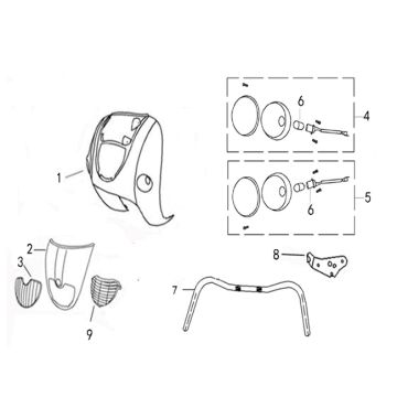 Przód porcelanowy Grande Retro GT2 niebieski