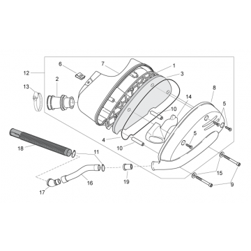 Skrzynka powietrzna II Aprilia SR 50 H2O ie+carb 2004-2009