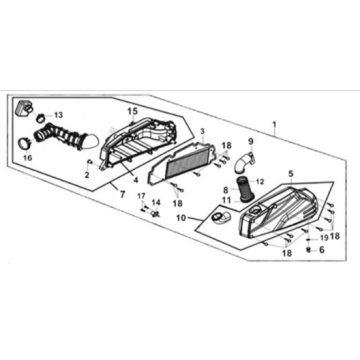 Air cleaner Sym Joymax Z 125 E4