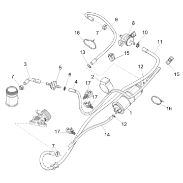 Piaggio Medley 125 ABS E5 2021-2022 system przeciwparowania (EMEA)