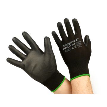 Werkhandschoenen mechanische handschoenen veiligheidshandschoenen BGM PRO-tection fijngebreide handschoen 100procent nylon met polyurethaancoating maat M (8)