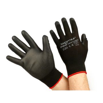 Werkhandschoenen mechanische handschoenen veiligheidshandschoenen BGM PRO-tection fijngebreide handschoen 100procent nylon met polyurethaancoating maat S (7)
