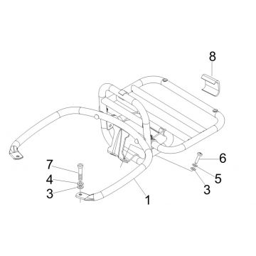 Tylny bagażnik Vespa GTV 250 4T 4V IE 