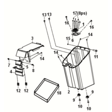 Obudowa baterii Sym E-XPRO 45KM/H 2020-2021