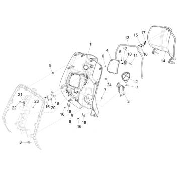 Osłona nóg Vespa Elettrica 25/KMH SCH E5 2021 (EMEA) 