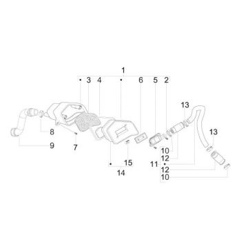 Filtr SLS Piaggio Zip 2000 2-suwowy AC