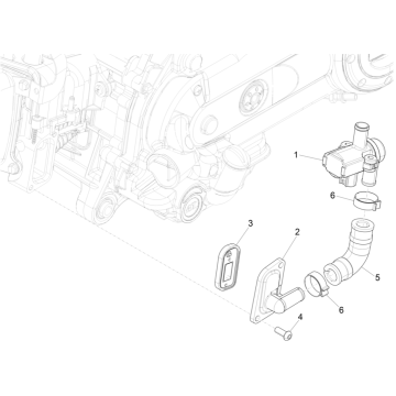 Piaggio Liberty 50 4-suwowa obudowa nawiewu wtórnego