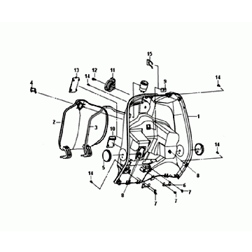 Tapicerka wewnętrzna Front Plate Sym Fiddle III matowy brąz