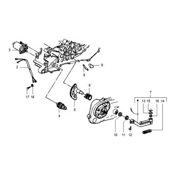 Bendix- Starter Gilera Runner 98-2005 2-suwowy