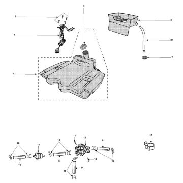 Zbiornik benzyny - Zbiornik oleju Peugeot Vivacity 3 2-suwowy