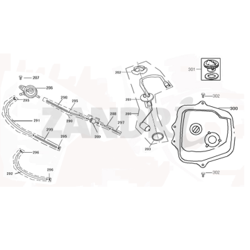 Zbiornik paliwa Santini Capri biały