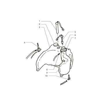 Zbiornik benzyny Beta Ark-tribe AC srebrny 2009 2-suwowy