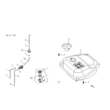 Zbiornik gazu China Ape50 biały