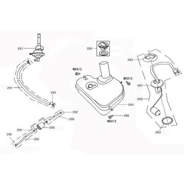 Zbiornik benzyny China Retro Extra zielony