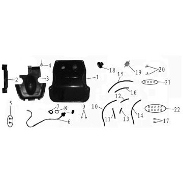 Zbiornik benzyny China Touring czarny