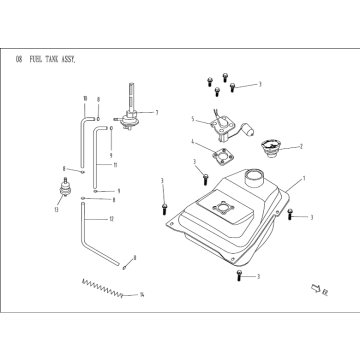 Zbiornik gazowy China Venom zielony