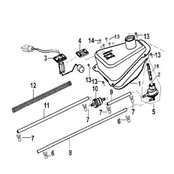 Zbiornik benzyny Generic Ideo biały 2010 2-suwowy