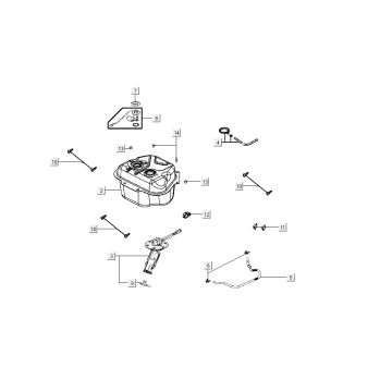 Zbiornik paliwa Kymco Agility Delivery 4-suwowy euro4 czarny