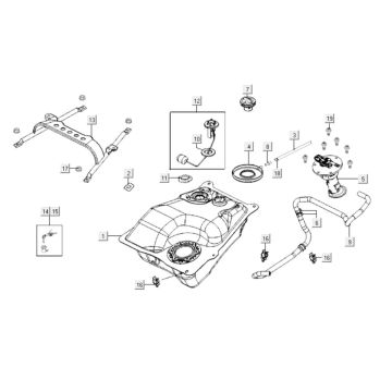 Zbiornik paliwa Kymco Gti 300i