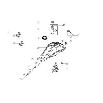 Zbiornik paliwa Kymco K-Pipe 4-suwowy Biały